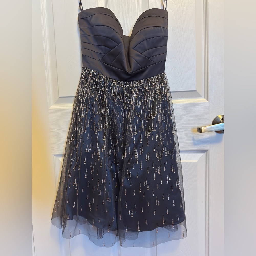 Hailey Logan Gray Dress by Adrianna Papell
